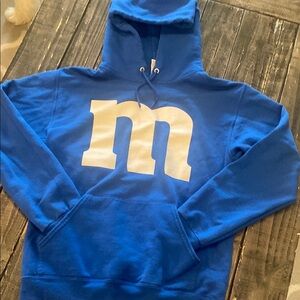 Blue and White M&M Hoodie